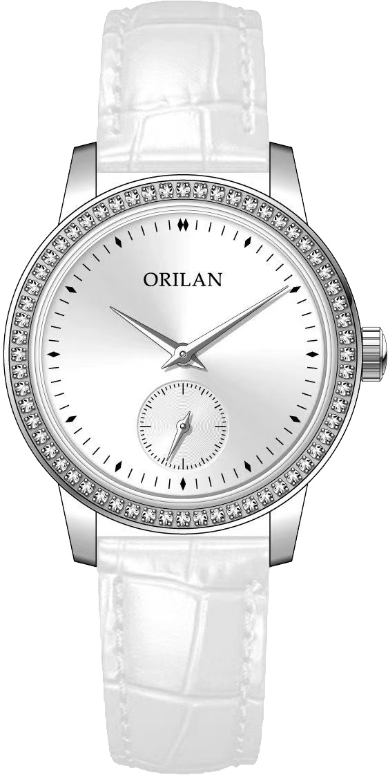 欧瑞朗 腕表 轻奢白色表带小众时尚女士石英腕表